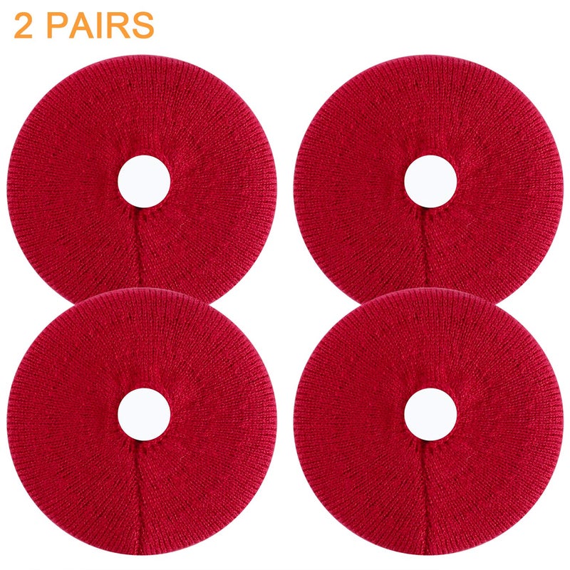 JARMOR Earpads Sweater Cover Protectors with Knit Fabric for Beats Solo 3/2, Solo HD/Mixr/EP Headphones and Other Headsets with 1.57-3.14 Inch Ear Cushions [ 2 Pairs ] (Red) - Image 4